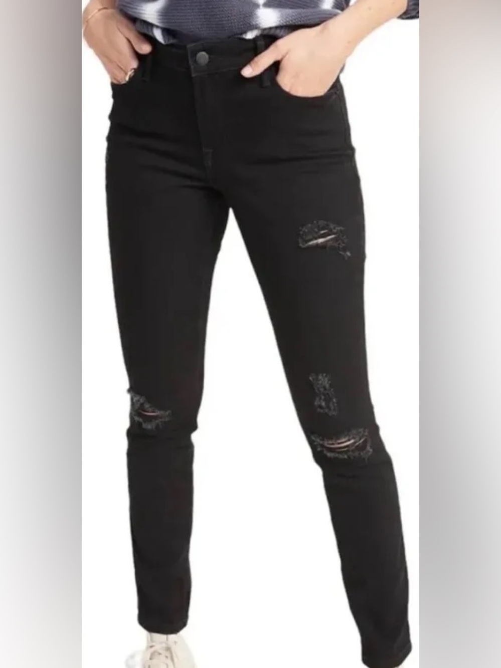 Old Navy High Rise Rockstar Super Skinny Jeans – Black – Size 26